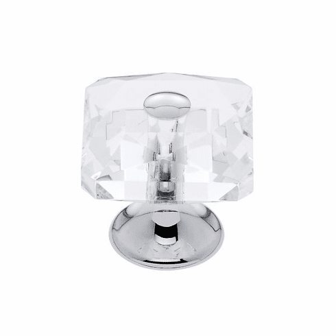 JVJ 38326-D 28 mm Square Crystal Knob Polished Chrome