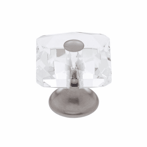 JVJ 38346-D 28 mm Square Crystal Knob Satin Nickel
