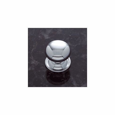 JVJ 38426 Chrome Finish 1 ? 1 Piece Heavy Plymouth Knob W/ Back Plate, Composition Solid Brass