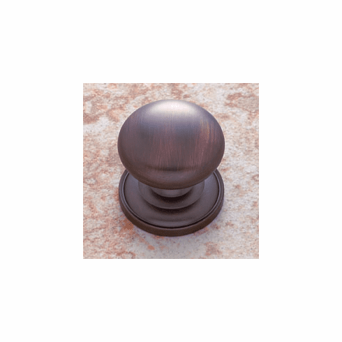 JVJ 38512 Old World Bronze Finish 1  1 Piece Heavy Plymouth Knob W/ BP, Composition Solid Brass