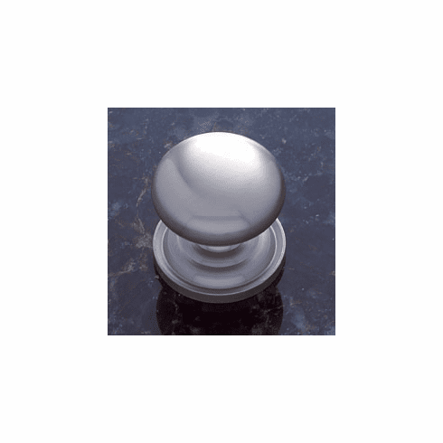 JVJ 38546 Satin Nickel Finish 1  1 Piece Heavy Plymouth Knob W/ Back Plate, Composition Solid Brass