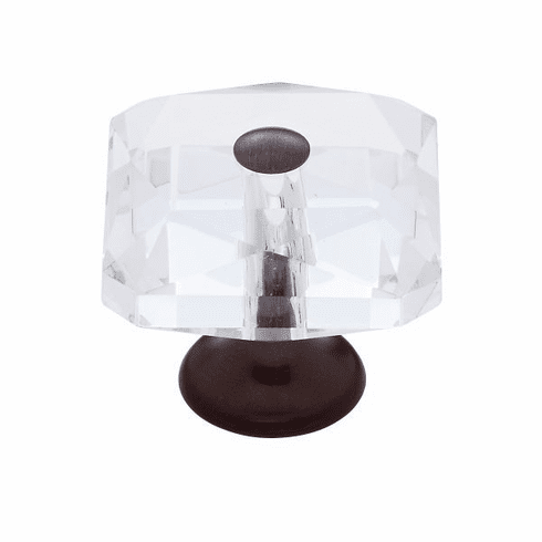 JVJ 38612-D 35 mm Square Crystal Knob Old World Bronze