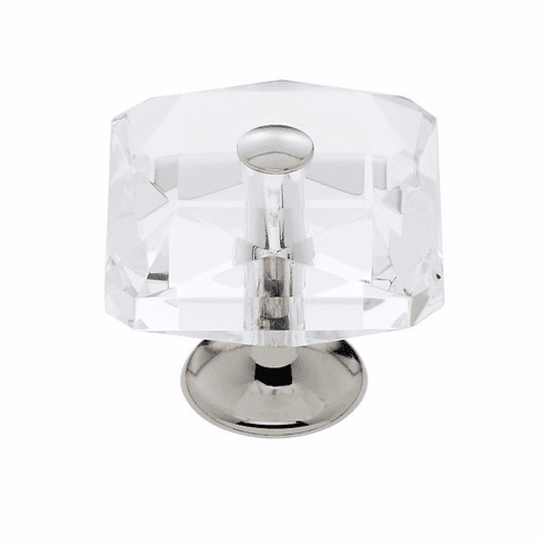 JVJ 38614-D 35 mm Square Crystal Knob Polished Nickel
