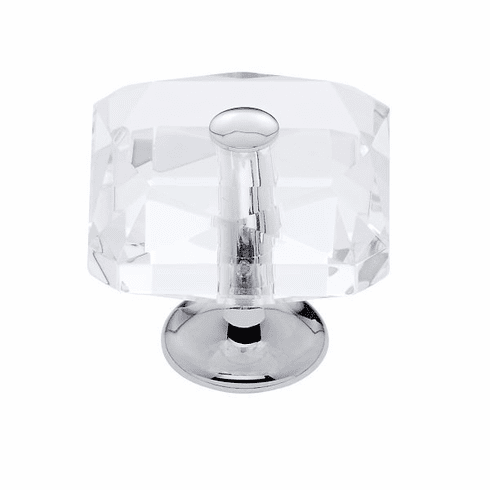 JVJ 38626-D 35 mm Square Crystal Knob Polished Chrome