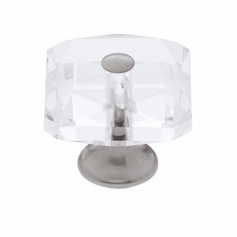 JVJ 38646-D 35 mm Square Crystal Knob Satin Nickel