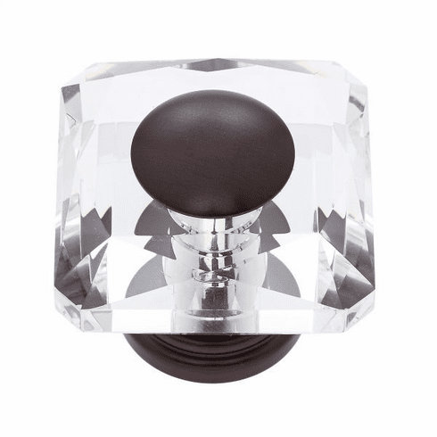 JVJ 38712-D 50 mm Square Crystal Knob Old World Bronze