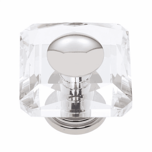 JVJ 38714-D 50 mm Square Crystal Knob Polished Nickel