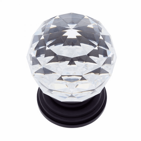 JVJ 38820-D 50 mm Round Crystal Knob Oil Rubbed Bronze