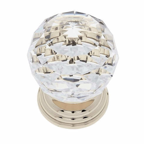 JVJ 38824-D 50 mm Round Crystal Knob 24k Gold