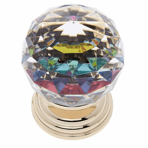 JVJ 38924-D 50 mm Round Prism Knob 24k Gold