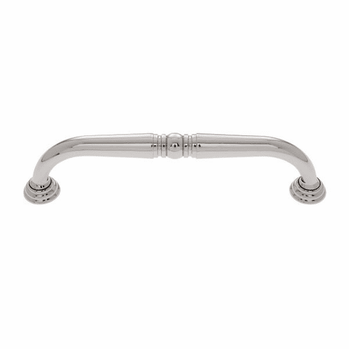 JVJ 39916 Colonial Collection Polished Nickel Finish 8" c/c Colonial Refrigerator Pull with Rosettes