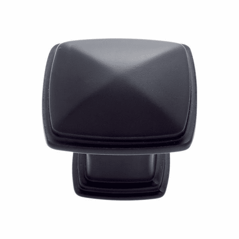 JVJ 40214 Newport Collection Matte Black Finish 32 mm Square Knob