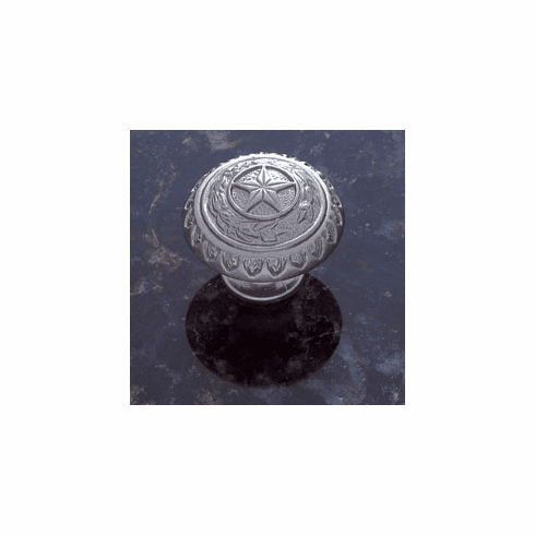 JVJ 41546 Lone Star Collection Satin Nickel Finish 1-3/8" 'Texas Star' Knob