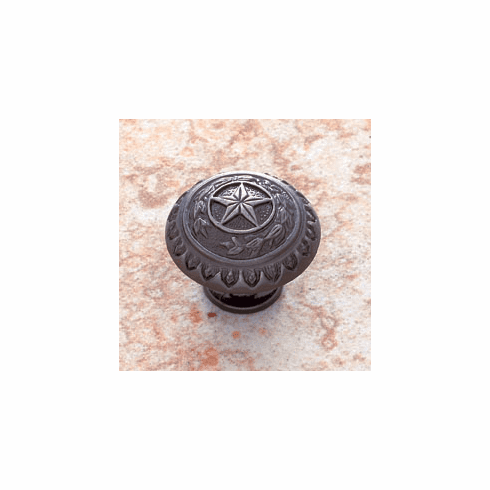 JVJ 41550 Lone Star Collection Antique Nickel 1-3/8" 'Texas Star' Knob