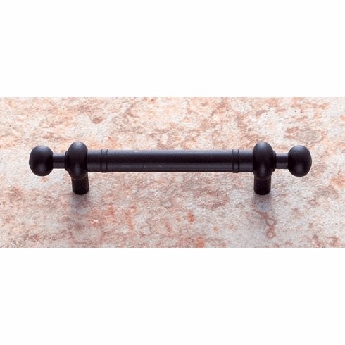 JVJ 42214 Vintage Collection Matte Black Finish 3” c/c (4-9/16" OA) Pull w/Beads