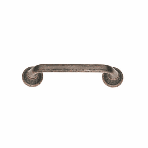 JVJ 42909 Pompeii Collection Distressed Copper Finish 96 mm Pitted Pull with Round and Square Back Plates
