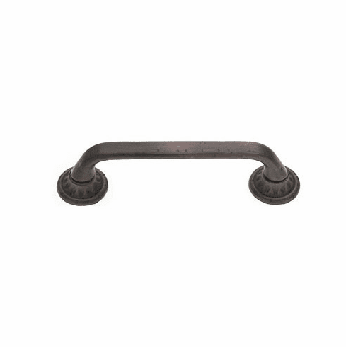 JVJ 42912 Pompeii Collection Old World Bronze Finish 96 mm Pitted Pull with Round and Square Back Plates