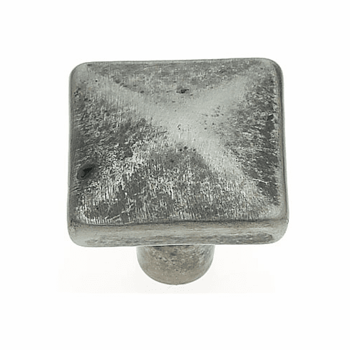 JVJ 43113 Bedrock Collection Rustic Nickel Finish 1-1/4" Rustic Square Knob