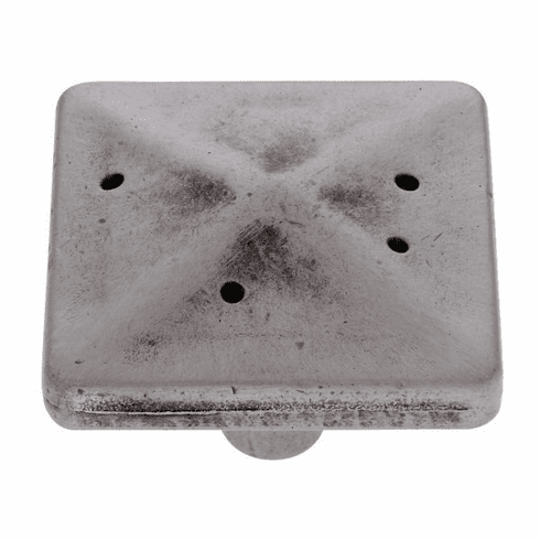 JVJ 44313 Bedrock Collection Rustic Nickel Finish 1-3/4" Square Rustic Knob