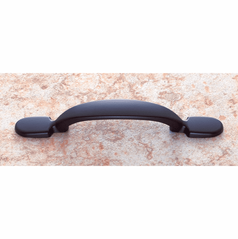 JVJ 44814 Vintage Collection Matte Black Finish 3” c/c (5-3/4" OA) Oval Footed Pull