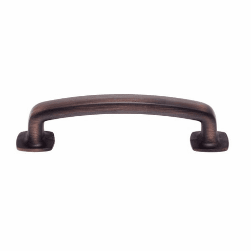 JVJ 45412 Newport Collection Old World Bronze 96 mm c/c Traditional Pull with Square Feet