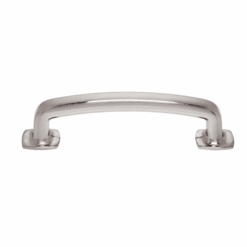 JVJ 45446 Newport Collection Satin Nickel 96 mm c/c Traditional Pull with Square Feet