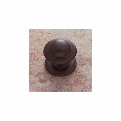 JVJ 46212 Vintage Collection Old World Bronze Finish 1-1/4” 1-Pc Knob w/Back Plate