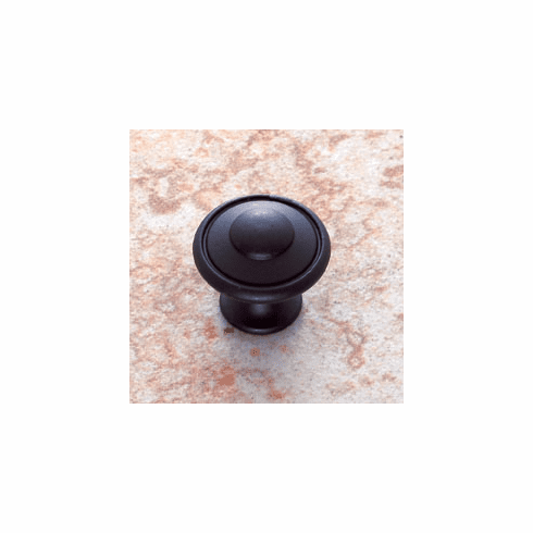 JVJ 46314 Vintage Collection Matte Black Finish 1-3/16” Large Button Knob
