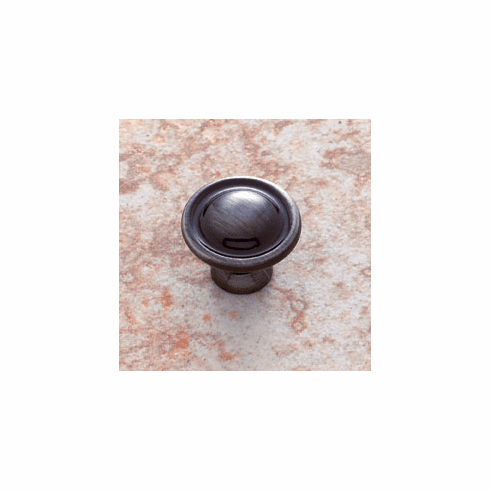 JVJ 46550 Antique Nickel-1 1/8 Small Dome Knob, Composition Zamac