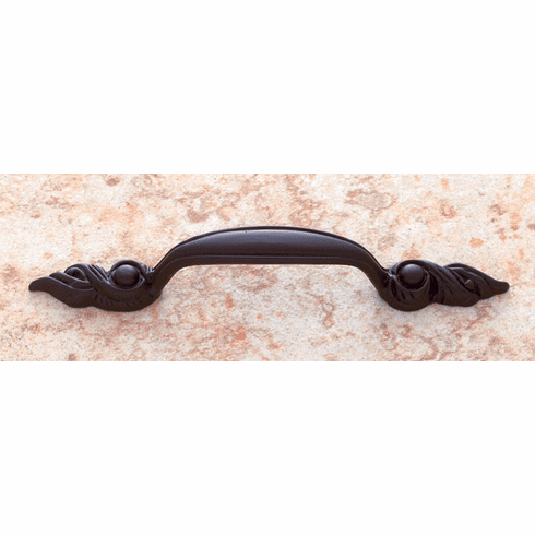 JVJ 46820 Vintage Collection Oil Rubbed Bronze Finish 96 mm c/c (6-1/4" OA) Leaf Pull