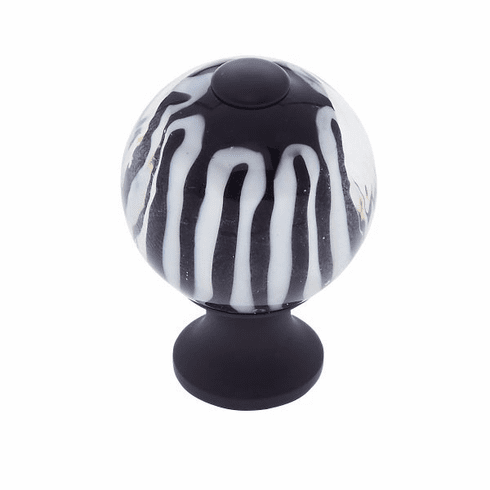 JVJ 47420-D 30 mm Clear Knob w/Stripes Oil Rubbed Bronze