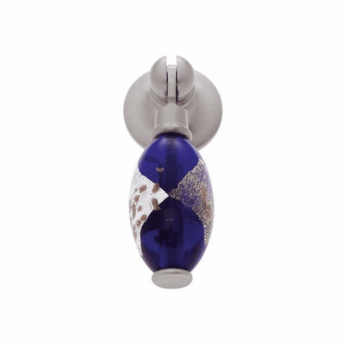 JVJ 47746-D 30 mm Blue Pendant Pull Satin Nickel