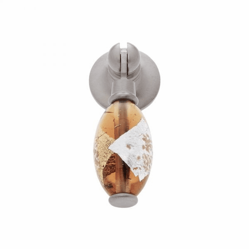 JVJ 47846-D 30 mm Orange Pendant Pull Satin Nickel