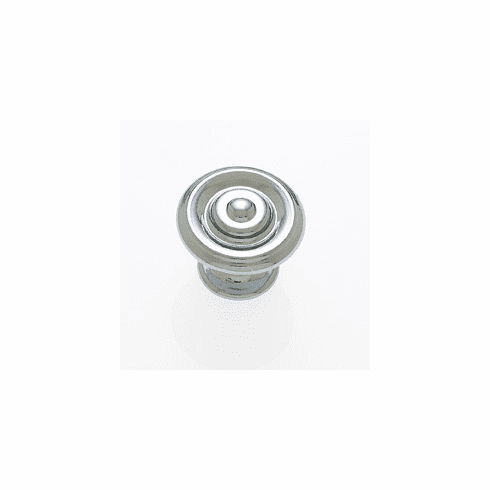 JVJ 47926 Chrome Finish 1 " Ripple Alloy Knob , Composition Zamac
