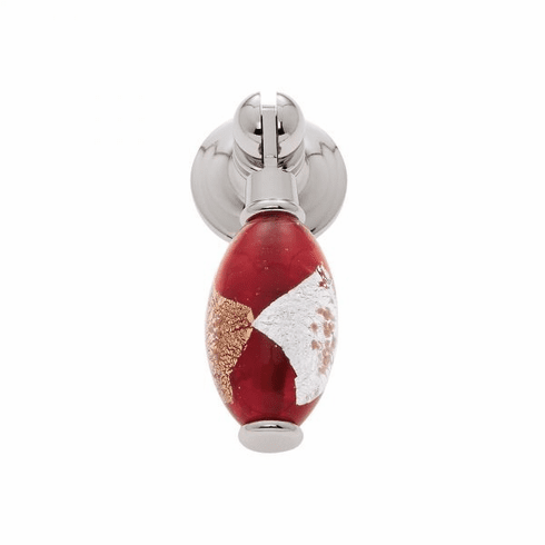 JVJ 48114-D 30 mm Red Pendant Pull Polished Nickel