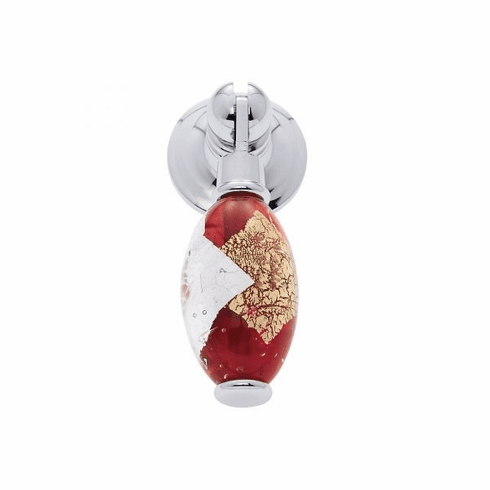 JVJ 48126-D 30 mm Red Pendant Pull Polished Chrome