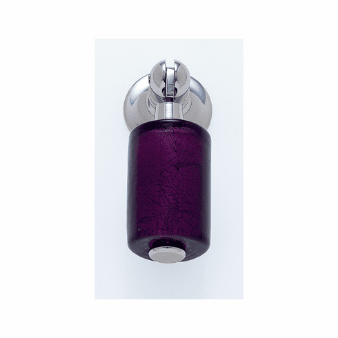 JVJ 48514 Murano Collection Polished Nickel Finish 30 mm Purple Pendant Drop Pull, Glass and Solid Brass