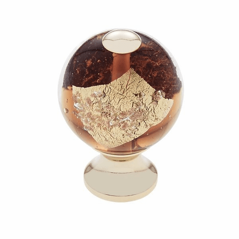 JVJ 49324-D 30 mm Orange Knob 24k Gold