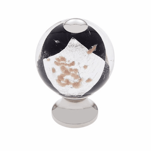 JVJ 49814-D 30 mm Black Knob Polished Nickel