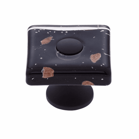 JVJ 50120-D 35 mm Black Flat Square Knob Oil Rubbed Bronze