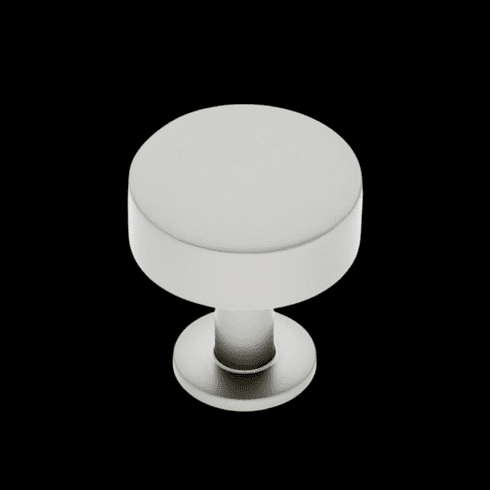 JVJ 51546 Plateau Collection Satin Nickel Finish 30 mm Flat Round Knob, Solid Brass