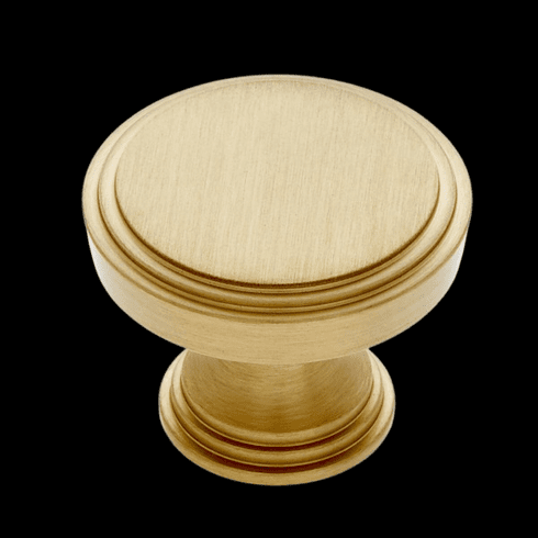 JVJ 51604 Manior Collection Satin Brass Finish 45 mm Knob, Solid Brass