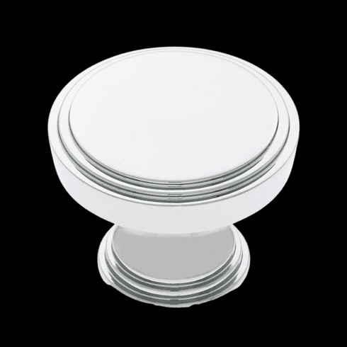 JVJ 51616 Manior Collection Polished Nickel Finish 45 mm Knob, Solid Brass