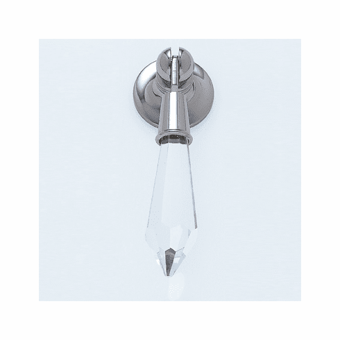 JVJ 51714 Pure Elegance Collection Polished Nickel Finish 31% Leaded Crystal Tapered 2-3/4" Baguette Pendant Pull, Leaded Crystal and Solid Brass