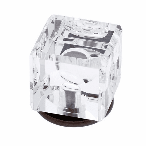 JVJ 51912-D 30 mm Square Crystal Knob Old World Bronze