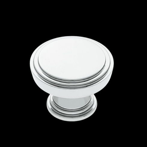JVJ 52016 Manior Collection Polished Nickel Finish 36 mm Knob, Solid Brass