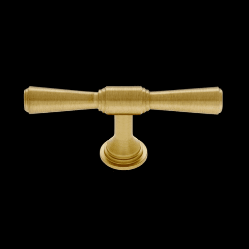 JVJ 52104 Manior Collection Satin Brass Finish T Knob, Solid Brass