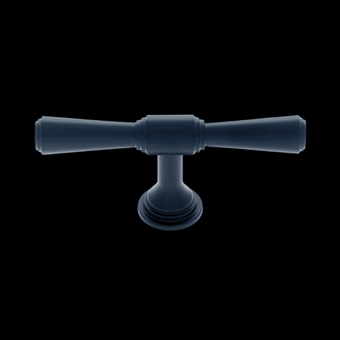 JVJ 52114 Manior Collection Matte Black Finish T Knob, Solid Brass