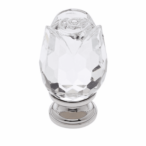 JVJ 52514-D 30 mm Rose Crystal Knob Polished Nickel