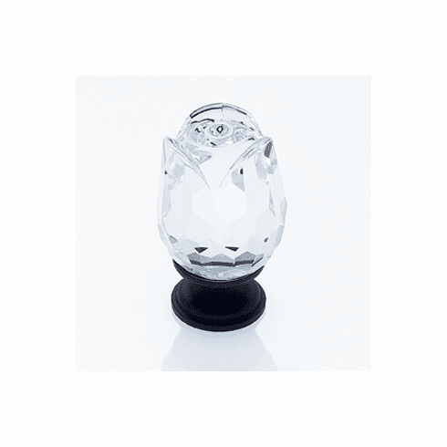 JVJ 52520 Pure Elegance Collection Oil Rubbed Bronze Finish 31% Leaded Crystal 30 mm Rose Knob, Leaded Crystal and Solid Brass